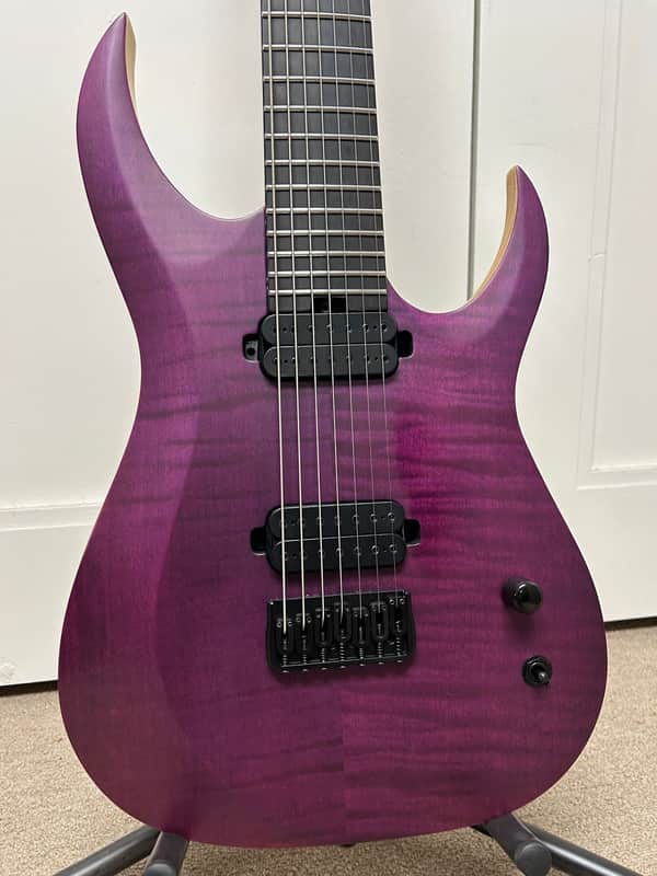 Schecter John Browne Tao-7 Electric Guitar - Satin Transparent Purple image 1