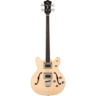 Guild Starfire Bass II Flamed Maple Short-Scale Semi-Hollow Electric Bass Guitar Regular Natural image 3