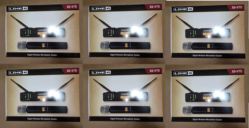 **6 PACK** Line 6 XD-V75 Handheld Wireless Microphone 2010s - Black image 1