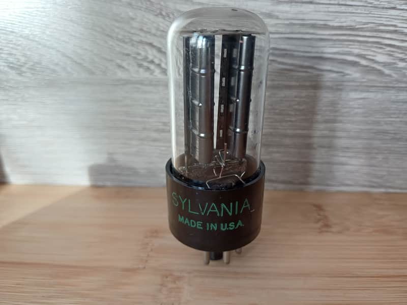 Very rare 50's NOS Sylvania 5Y3 GT 5Y3GT round BLACK PLATE, SQUARE GETTER balanced and super STRONG. image 1