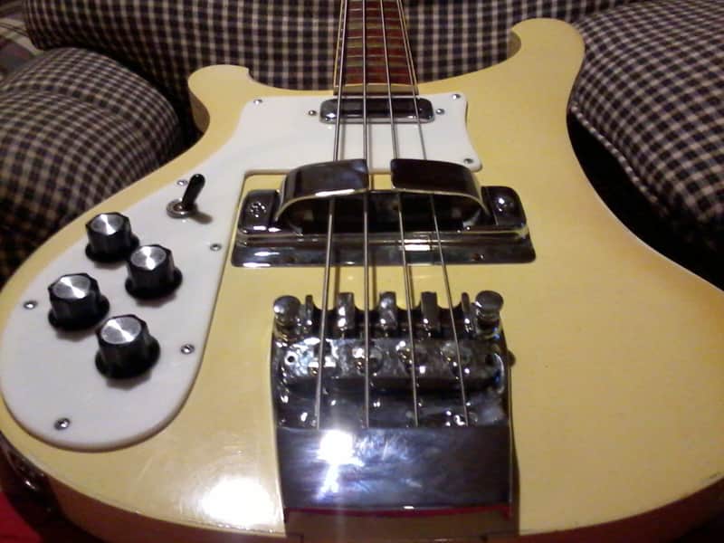 Custom built Rickenbacker 4001 Left-Handed 1975 White with White binding image 1
