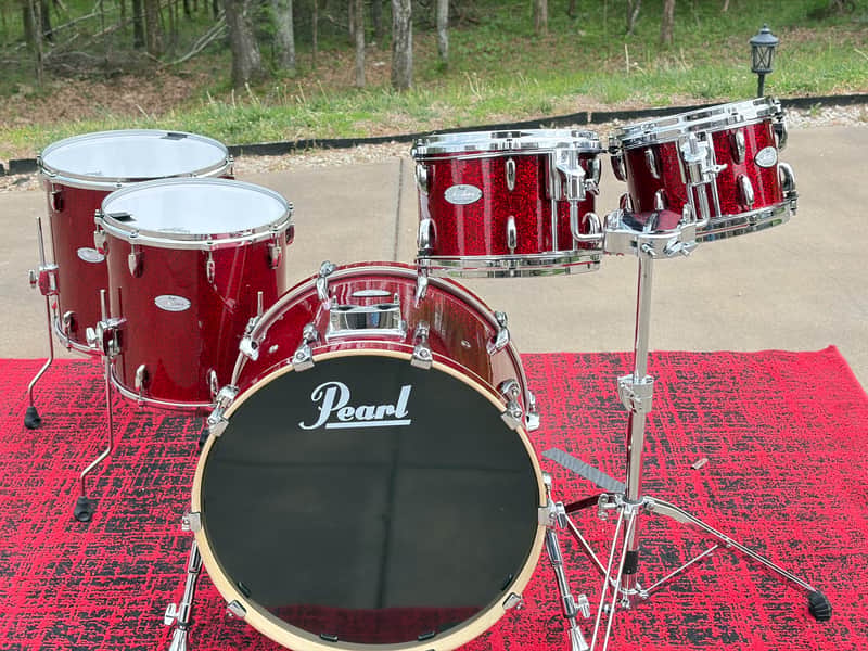 Pearl Music City Custom Maple/Gum Shell Pack 2025 - Red Glitter image 1
