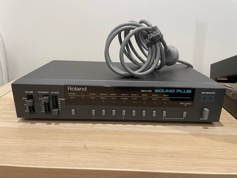 Roland EM-101 Sound Plus Analog Synthesizer Module 1985 - 1986 - Black image 1