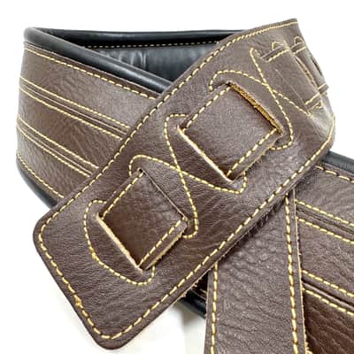 Walker and Williams C-34 Cognac Brown Premium Handmade Double Padded Leather Strap image 3