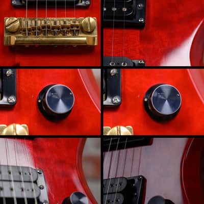 B.C. Rich Bich Six Transparent Red 1984 w/Hard Shell Case image 16