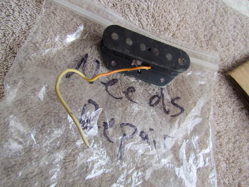 Telecaster Bridge Pickup Needs Repair Aftermarket Flat Pole Piece Telecaster Bridge PU For Repair image 1