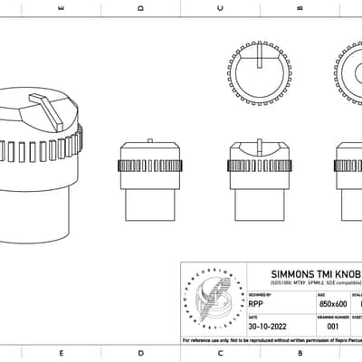 Reproduction Simmons TMI Knob (SDS1000, MTX9, SDE Compatible) image 3