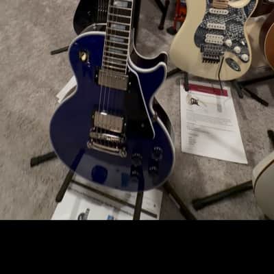 Gibson Le Paul Custom Shop 2025 - Gibson Custom Les Paul Custom AAA Quilt Top - Viper Blue Gloss, image 6