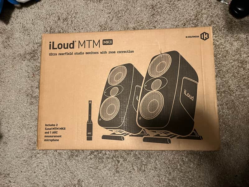 IK Multimedia iLoud MTM MkII Active Studio Monitor Pair with ARC System 2024 - Present - Black image 1