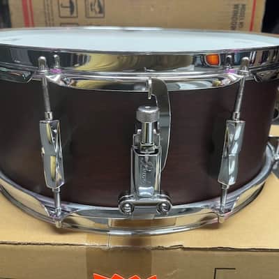 Pearl Export Lacquer 14x5.5 Snare Drum - Satin Brown image 4