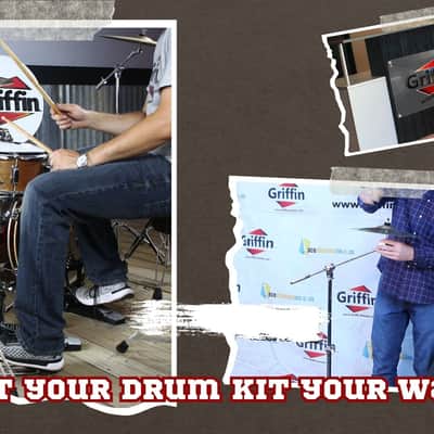 Griffin Drum Hardware Pack 6 Piece Complete Set Kit with Snare Stand, Hi-Hat Stand, Cymbal Boom Stand, Throne Stool & Single Kick Drum Pedal -  Portable & Perfect for Gigs image 13