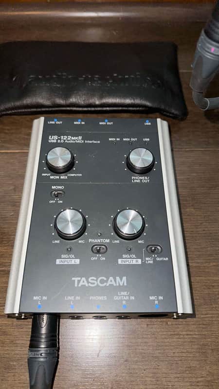 TASCAM US-122 MKII USB Audio Interface 2010s - Black image 1
