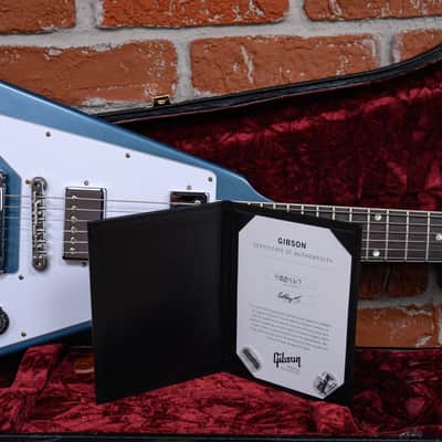 Gibson Custom Shop Made to Measure 1967 Flying V Demo Shop Bahama Blue VOS 2025 w/OHSC image 11