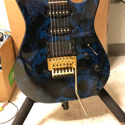 Shadow S110 1991 Blue Thunder Electric Guitar Floyd Rose RARE image 4