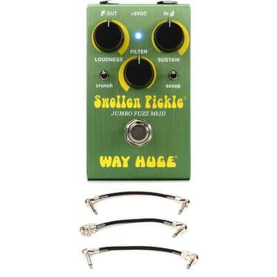 Way Huge Swollen Pickle Smalls Jumbo Fuzz Pedal with 3 Patch Cables image 1