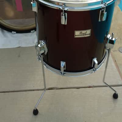 Pearl Professional 7 Piece DX Series Drum Kit with Snare Drum 1985 Wine Red image 10