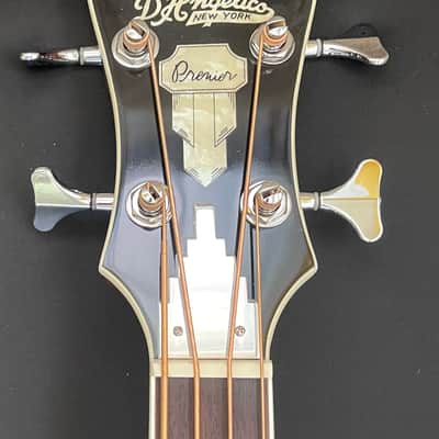 D'Angelico Premier Mott Grand Auditorium Cutaway Acoustic Bass with OHSC and Electronics 2010s - Vintage Sunburst image 3