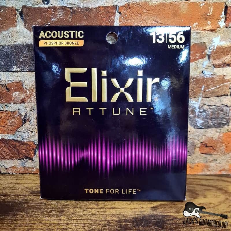 Elixir Attune | (13-56) Medium Phosphor Bronze Acoustic Guitar Strings image 1