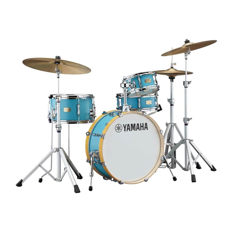 Yamaha Stage Custom Hip Drum Shell Kit, 4-Piece, Surf Green image 1