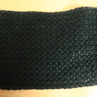 Vintage 90s Bass Guitar Nylon Guitar Strap Black w/ Leather tabs image 8