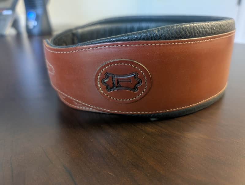 Levy's Signature Legacy Series 3" Veg-Tan Leather Guitar Strap (MSS1-WAL) 2013 - Walnut image 1