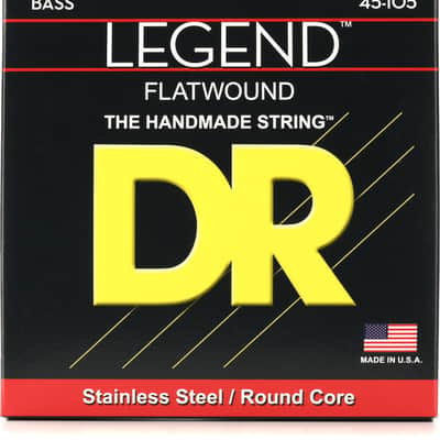 DR Strings Legend Polished Flatwound Stainless Steel Bass Strings - .045-.105 Medium image 1