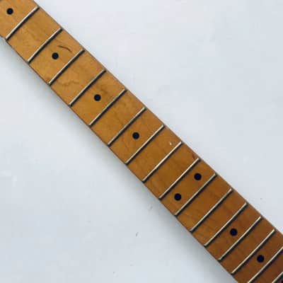 Tagima Orange Gloss Finish Strat Style Guitar Neck, 22 Frets Fingerboard image 4