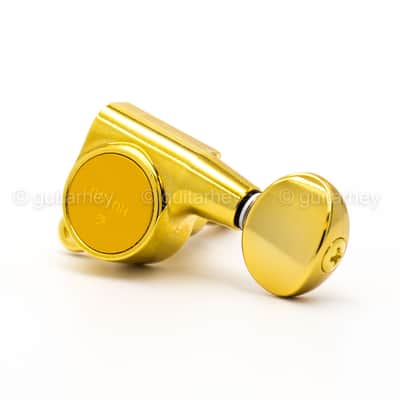 NEW Gotoh SG381-05 Tuners 6-in-Line Set w/ OVAL Buttons Right Handed - GOLD image 3