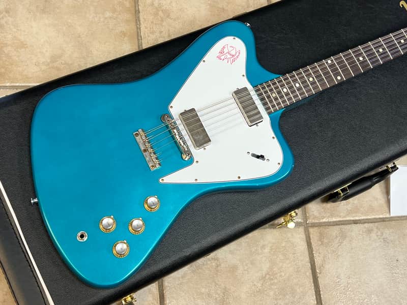2026 Gibson Custom 1965 Non-Reverse Firebird V 12-String Reissue Aqua Mist VOS image 1