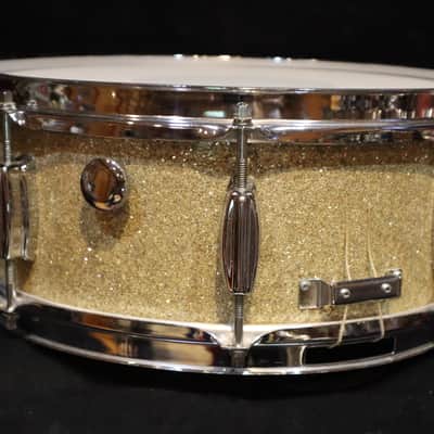 MIJ "Tele-Star" Champagne Sparkle 8-Lug Snare Drum image 3