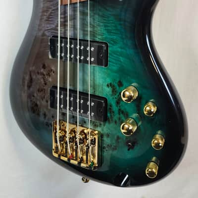 Ibanez SR400EPBDX SR Standard Bass, Poplar Burl Top, Tropical Seafloor Burst image 3