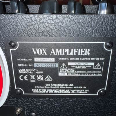 Vox AC15HWR1X Hand Wired Amp image 4