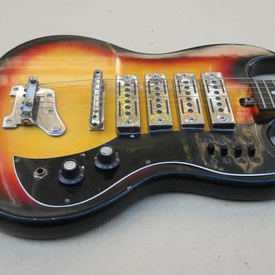 Teisco Del Rey / Kawai Vintage 1960s SG Style 4-Pickup Guitar Japan image 5