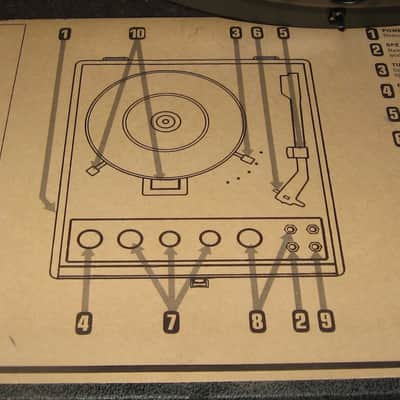Caliphone 1815K Phonograph & Speaker 80s image 9