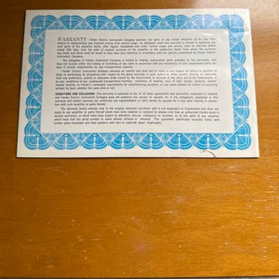 Fender Amplifier Warranty Manual Vintage 1964 image 3