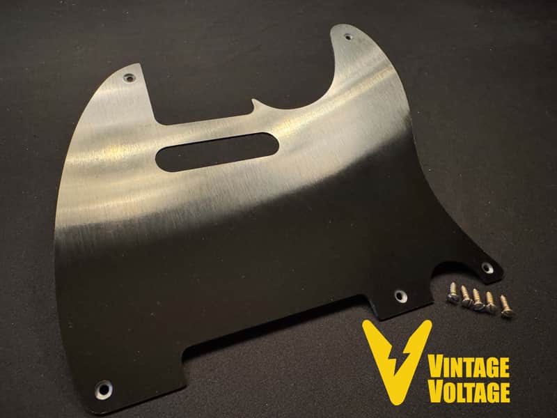PREMIUM Fender American Telecaster Pickguard with Aged Screws- Black Bakelite 5-Hole USA Made image 1