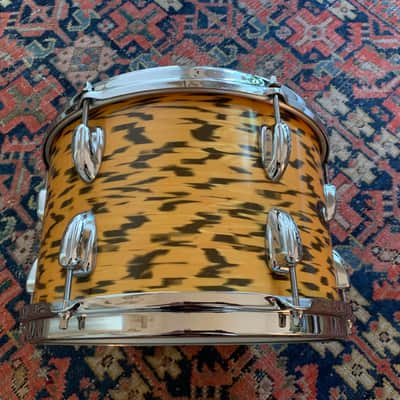 1962-1970 Slingerland 20/16/12 yellow tiger pearl vintage drums image 6