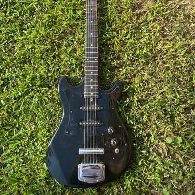 Vintage Harmony H804 Electric Guitar – Black – Ready to Play image 1