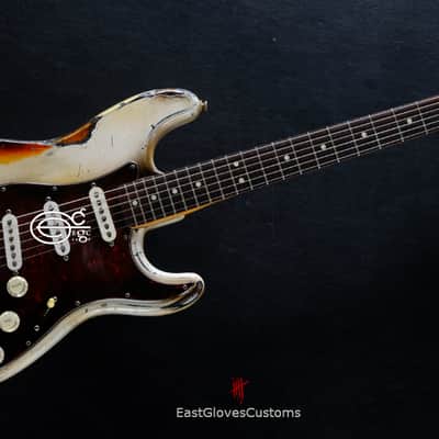 Fender Stratocaster Vintage White/Sunburst Custom Shop Texas Special Heavy Aged Relic  (RARE) image 18