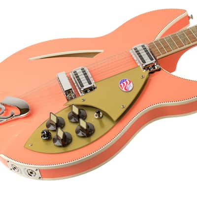 New Rickenbacker TRG Limited Edition 360/12 12-String Coralglo w/Checkerboard Top and Back Binding #2539758 image 2