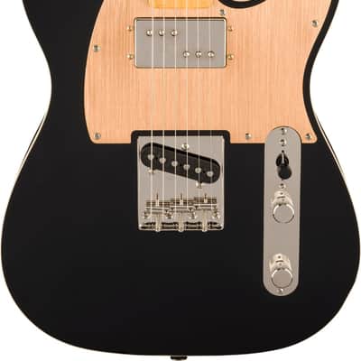 Squier MMM Exclusive FSR Classic Vibe 60s Custom Telecaster SH Wide Range, Gold Anodized Pickguard, Black image 1