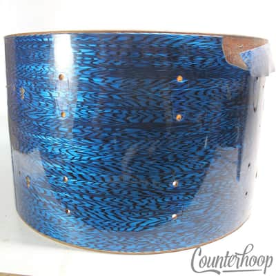 *Slingerland 14x22"Blue Agate Buddy Rich Bass Drum Shell 3Ply 70s Sound King USA image 7