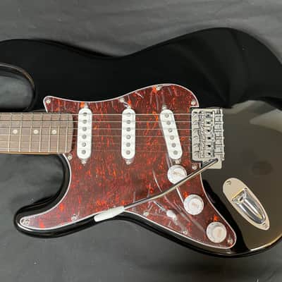 Harley Benton ST-62RW LH BK 2024 Black Strat w/Tortoise Shell Pickguard - LEFTY - image 1
