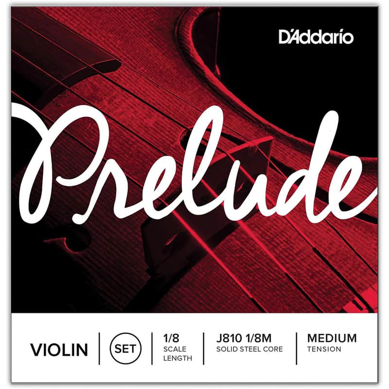 D'Addario - J810 1/8M Prelude Violin String Set - 1/8 Scale, Medium Tension (J810 1/8M) image 1