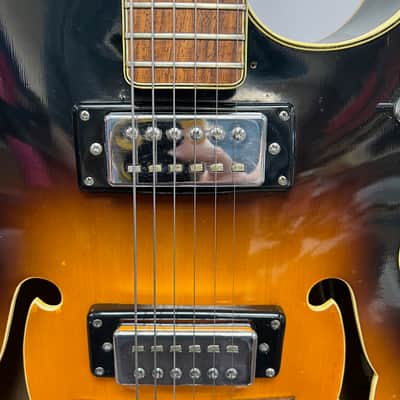 Vintage Ventura Hollow Body Electric Guitar Made in Japan with Case ES-175 Style image 8
