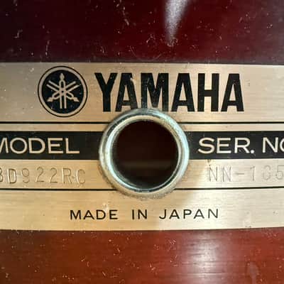 Yamaha Recording Custom Bass Drum 22x16 1980s - Cherry Wood image 4