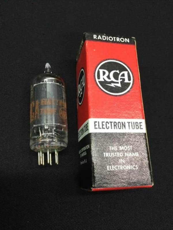 NOS NIB RCA 6HS6 Preamp Tuner Black Plate Vintage Audio VACUUM TUBE D.9210 image 1