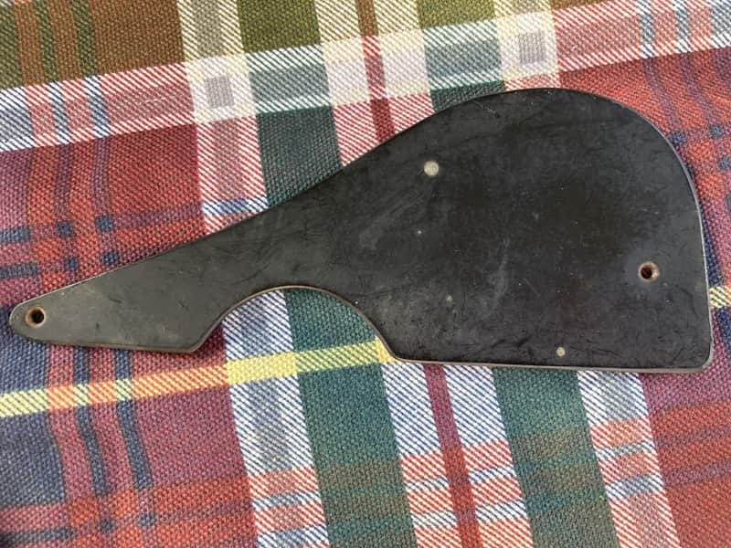 Black Bakelite Vintage 1930s Mandolin Soundhole Pickguard, A image 1