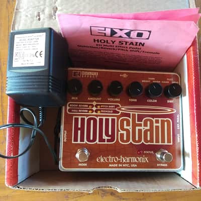 Electro-Harmonix Holy Stain Multi-Effects Pedal: Distortion / Reverb / Pitch / Tremolo 2008 - 2022 - Orange / Red image 3