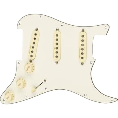 Fender Pre-Wired Strat Pickguard Vintage Noiseless SSS (Parchment) - Single Coil Pickup for Guitars image 1